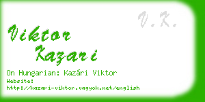 viktor kazari business card